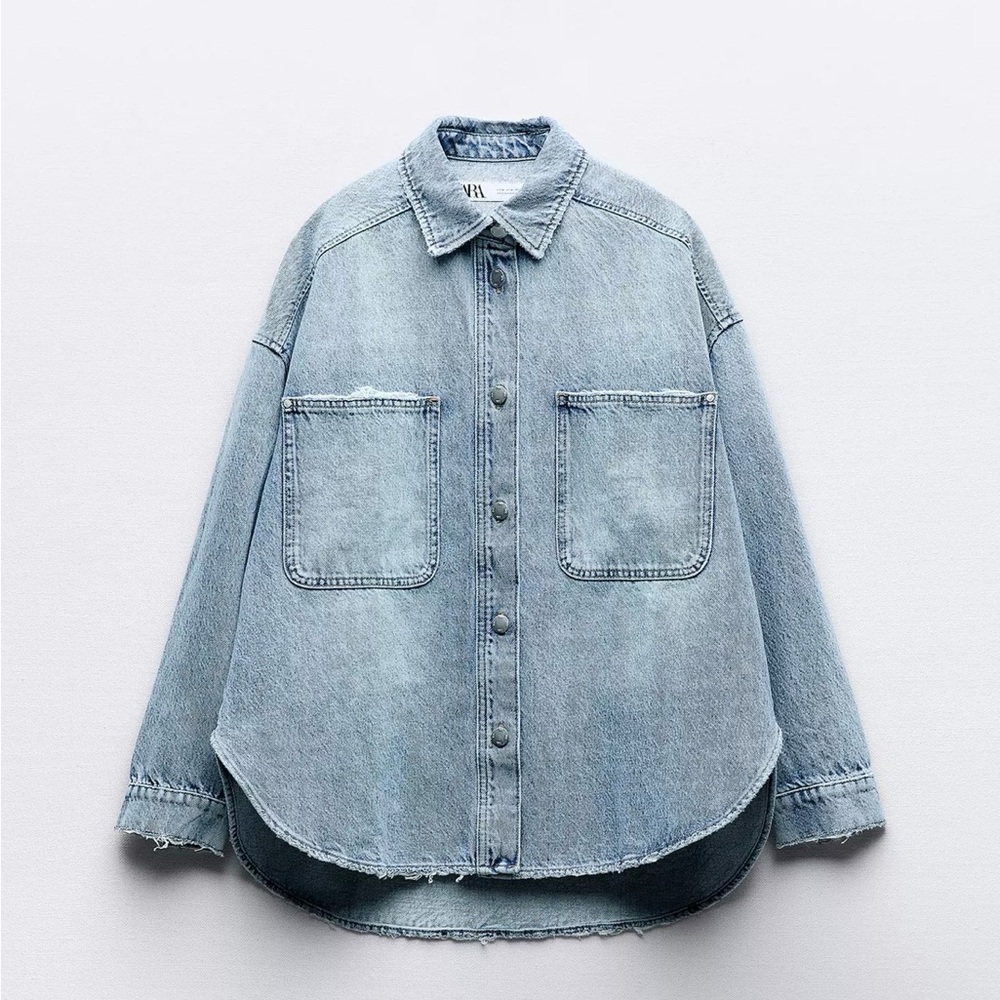 Zara Light Blue Denim Shirt